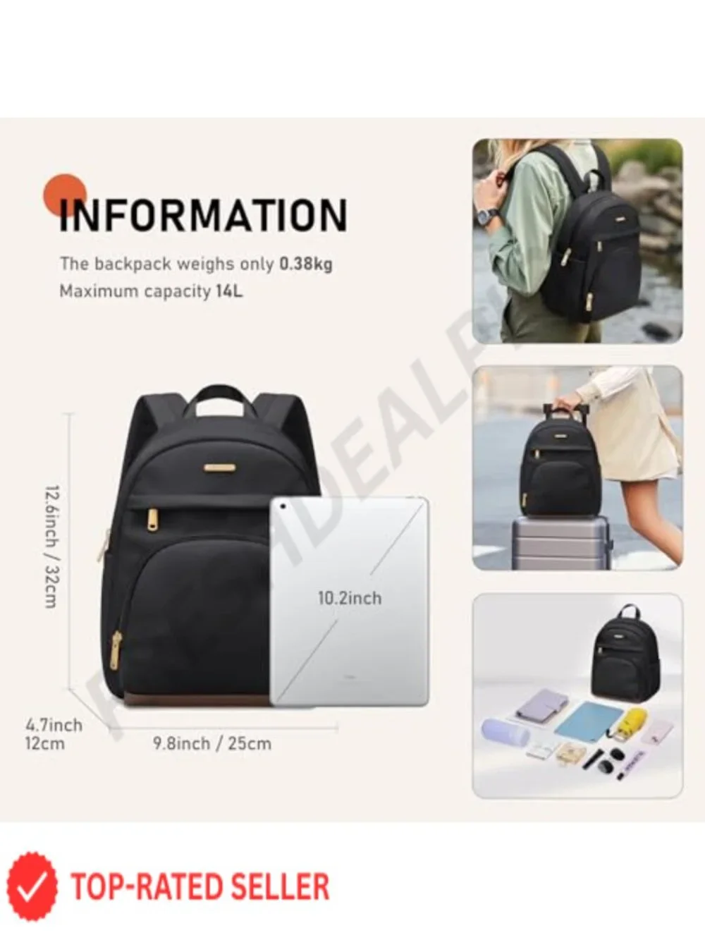 Mini Backpack for Women Convertible Nylon Daypack Purse Lightweight Bookbag